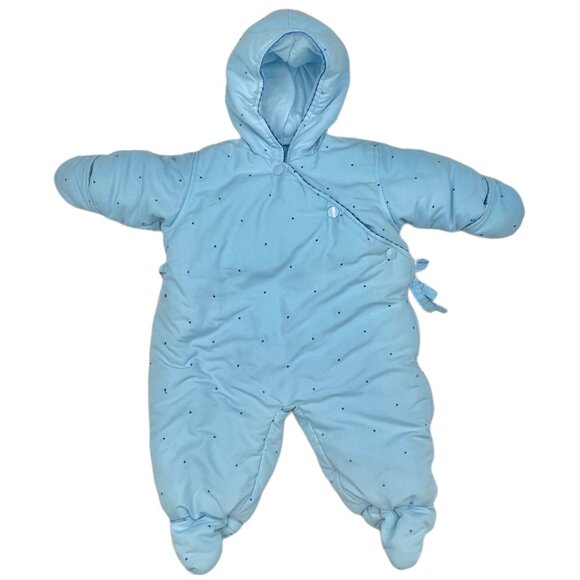 London Fog Baby’s Snuggle Footed Snowsuit Hooded One Piece Snow Bib Suit 3/6M - Picture 3 of 13